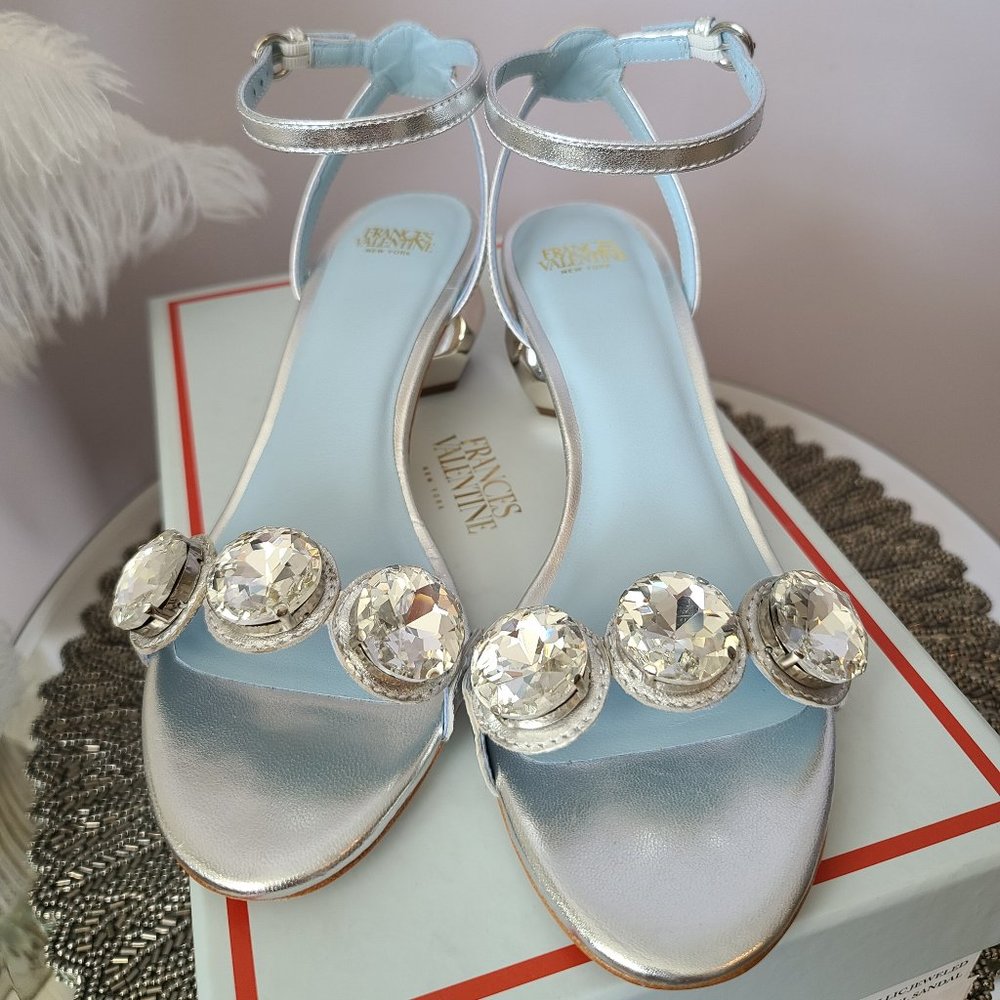 Authentic Frances Valentine Silver Beatrix Sandal